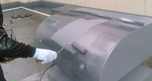 給食室外部フード塗装