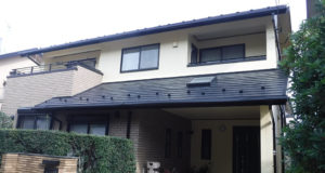 塗り替え完了後のT様邸。工期はおよそ3週間でした