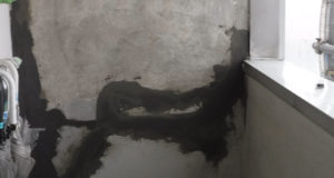 ポリマーセメントモルタルで補修