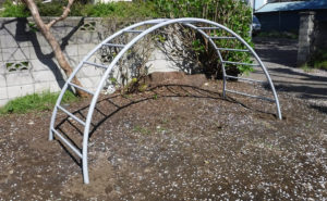 さび止めを塗ったタイコ橋