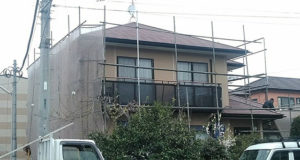 栗原塗装の外壁塗装、屋根塗装事例、我孫子市寿の戸建て住宅