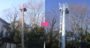 我孫子市岡発戸のホースタワー塗り替え事例