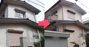 くりはら塗装の外壁塗装事例、我孫子市船戸の二階建住宅