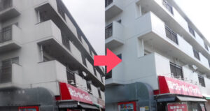 栗原塗装工業の塗装事例　千葉県我孫子市寿のマンションの外壁塗装