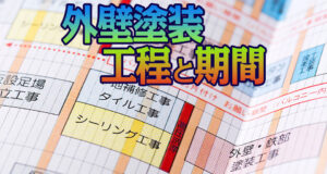 外壁塗装、工程と期間